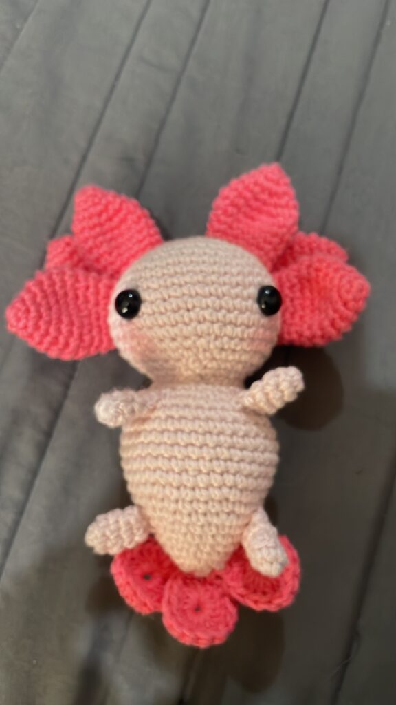 Ajolote amigurumi