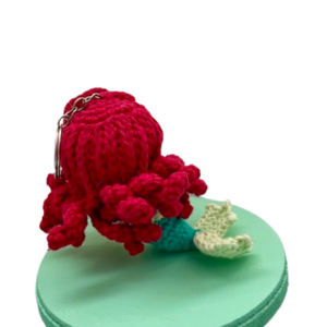 llavero de sirenita amigurumi