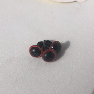 Ojos de Seguridad para amigurumis con iris color rojo