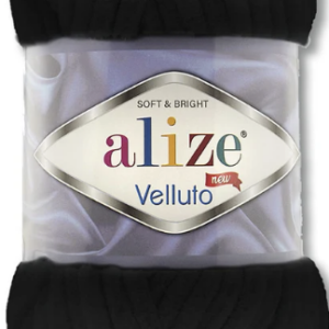 estambre chenille Alize Velluto negro