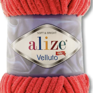 estambre chenille Alize Velluto rojo