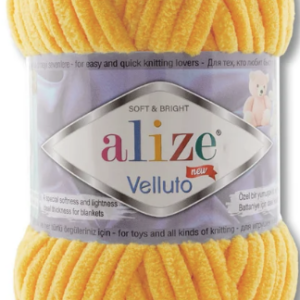 estambre chenille Alize Velluto amarillo sol