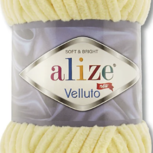estambre chenille Alize Velluto amarillo claro