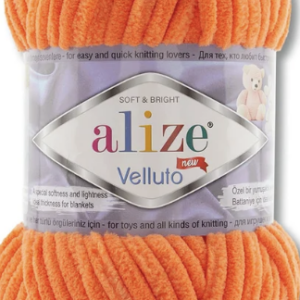 estambre chenille Alize Velluto Zanahoria