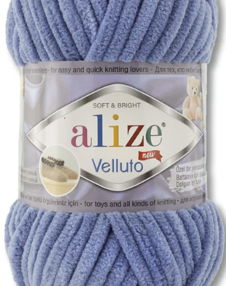 estambre chenille Alize Velluto Demin