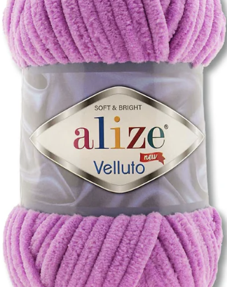 estambre chenille Alize Velluto orquídia