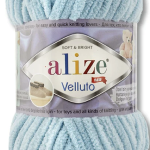 estambre chenille Alize Velluto azul bebe