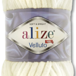estambre chenille Alize Velluto Crema claro